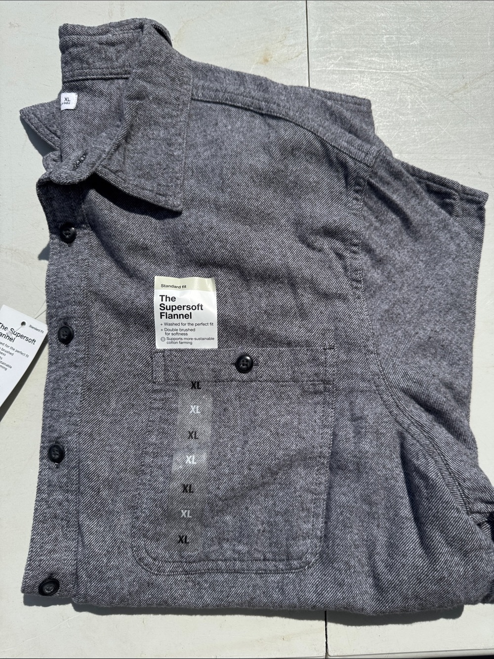 Sonoma Gray Heather Button-Up Shirt
